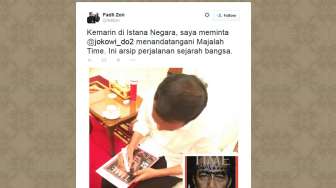 Fadli Zon Minta Jokowi Tanda Tangani Majalah Time