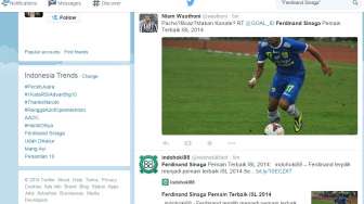 #PersibJuara dan Ferdinand Sinaga Rajai Twitter