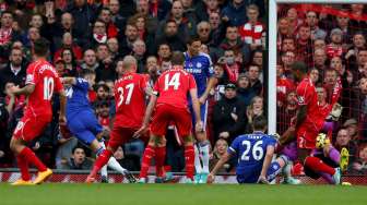 Babak Pertama, Liverpool vs Chelsea Sama Kuat