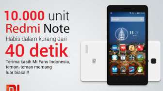 Dalam 40 Detik 10.000 Redmi Note Ludes Terbeli