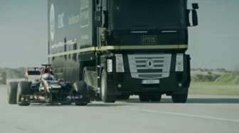 VIDEO: Wow, Truk Ini Lompati Mobil F1