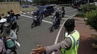 Polisi Masih Belum Tilang Sepeda Motor Masuk Jalur Thamrin