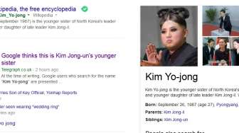 Google Gagal Bedakan Foto Kim Jong Un dan Saudarinya Kim Yo Jong