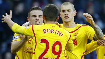 Borini dan Lambert Menangkan Liverpool di Villa Park