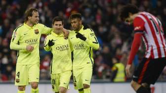 Bantai Bilbao 5-2, Barca Tinggal Satu Poin dari Madrid