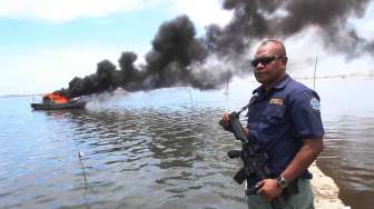 BNN Bakar Kapal Pengangkut Sabu