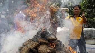 Polresta Sukabumi Sita 500Kg Ganja Tak Bertuan