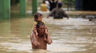 Dua Ribuan Rumah Terendam Banjir di Pangandaran