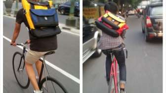 Kisah Anak Muda di Yogya Rintis Jasa Kurir Sepeda Kayuh