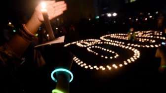 Pelaksanaan "Earth Hour 2015" di Indonesia