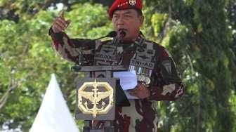 Komando Pasukan Khusus (Kopassus) menggelar syukuran Hari Ulang Tahun (HUT) yang ke-63, (29/4) di Makopassus, Cijantung, Jakarta Timur. [Suara.com/Oke Atmaja]