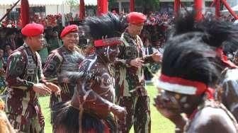 Komando Pasukan Khusus (Kopassus) menggelar syukuran Hari Ulang Tahun (HUT) yang ke-63, (29/4) di Makopassus, Cijantung, Jakarta Timur. [Suara.com/Oke Atmaja]