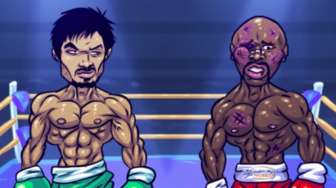 VIDEO: Mayweather vs Pacquiao dalam Kartun