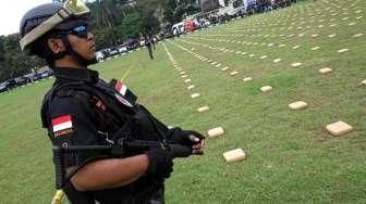 Gelar Barang Bukti Ganja 2 Ton