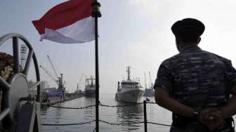 KRI Rigel Tiba di Tanjung Priok