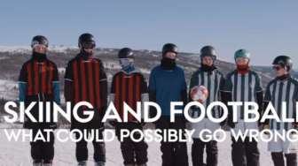 VIDEO: Begini Jadinya Main Bola Sambil Main Ski