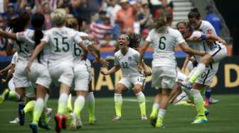 Reaksi pemain Amerika Serikat saat wasit menyudahi pertandingan final Piala Dunia Wanita (6/7) [Reuters]