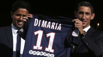 Punggawa baru PSG Angel Di Maria diperkenalkan kepada publik (7/8)[Reuters/Christian Hartmann]