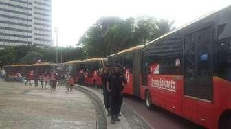 Buntut Parade Ormas Islam, Bus Transjakarta Terjebak Macet