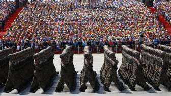 Cina menggelar parade militer terbesar dalam sejarah, pada hari Kamis (3/9/2015). [Reuters]