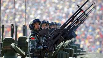 Cina menggelar parade militer terbesar dalam sejarah, pada hari Kamis (3/9/2015). [Reuters]