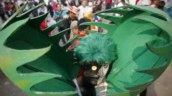 Suasana heboh dan penuh keseruan di acara Jak-Japan Matsuri 2015, yang digelar di Parkir Timur Senayan, Jakarta, Minggu (13/9/2015). [Suara.com/Kurniawan Mas'ud]