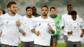 Pemain Liverpool Danny Ings saat melakukan sesi latihan bersama skuatnya.  Reuters / Lee Smith Livepic