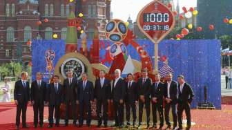 Acara menghitung mundur 1000 hari menjelang pelaksanaan Piala Dunia 2018 di Rusia. Reuters/Maxim Shemetov