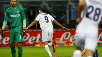 Fiorentina permalukan Inter Milan di Giuseppe Meazza (28/9) [Reuters/Stefano Rellandini]