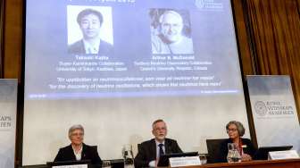 Ilmuwan Jepang dan Kanada Raih Nobel Fisika 2015