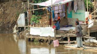 Sungai Ciliwung di kawasan Konservasi Ciliwung, Jakarta, Kamis (5/11).