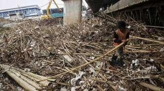 Tumpukan Sampah di Ciliwung