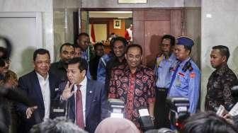 Ketua DPR Setya Novanto usai memberikan keterangan dalam Sidang MKD, Senin (7/12/2015). (Suara.com/Kurniawan Mas'ud)