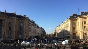 Bongkahan Es di Tengah Kota Paris Jadi Tontonan