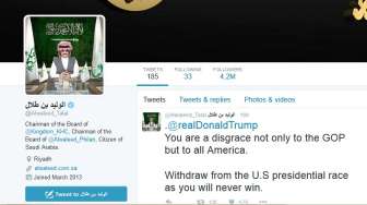 Pangeran Saudi dan Trump Perang Kata-kata di Twitter