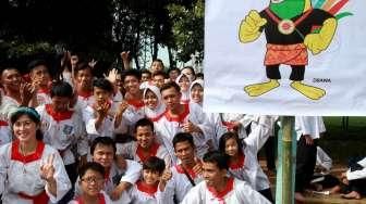 Acara peluncuran logo dan maskot Asian Games XVIII tahun 2018, di kompleks Stadion Utama Gelora Bung Karno (GBK), Senayan, Jakarta, Minggu (27/12/2015). [Suara.com/Oke Atmaja]