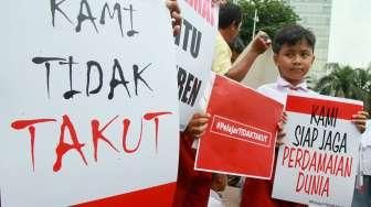 Aksi Pelajar Tidak Takut Teroris