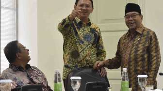 Ahok dan Ketua BPK Bertemu di Ratas Hambalang