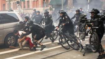 Peringatan May Day di Seattle Ricuh, 5 Polisi Luka-luka