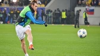 Pemain Wales, Gareth Bale, saat latihan dengan klubnya. [Shutterstock]