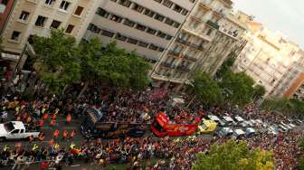 Parade trofi La Liga Barcelona 5.  Reuters/Albert Gea