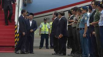 Presiden Jokowi Tiba di Tanah Air