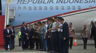 Presiden Jokowi Tiba di Tanah Air