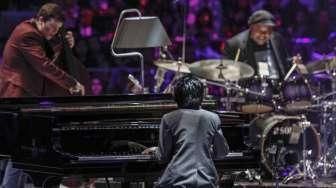 Pianis muda Indonesia Joey Alexander saat beraksi dalam konser bertajuk 