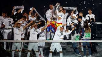 Pesta Juara Liga Champions Madrid di Bernabeu