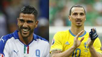 Italia vs Swedia, Adu Tajam Pelle dan Ibrahimovic