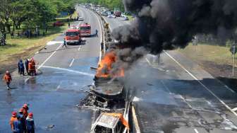 Truk Tangki BBM Terbakar