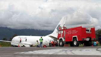 Pesawat Trigana Tergelicir di Wamena