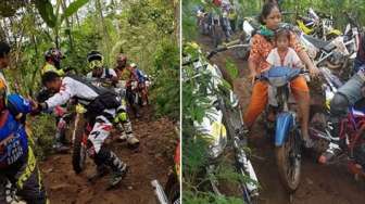 Begini Aksi Keren Seorang Ibu 'Kalahkan' Pengendara Motor Trail