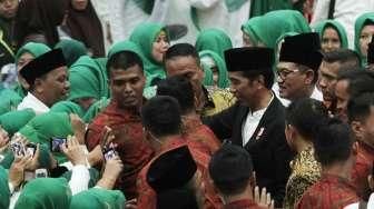 Jokowi di acara Silatnas Ulama Rakyat.
